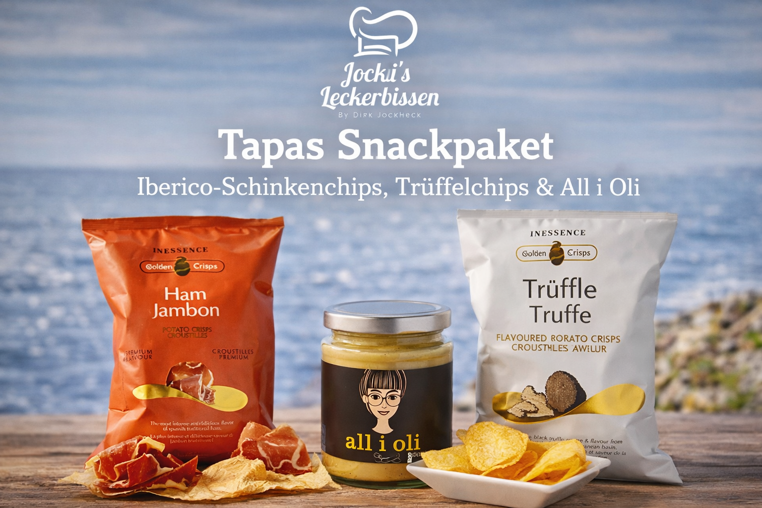 Premium Snackset – Iberico & Schwarze Trüffel Chips